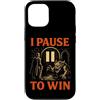Video Game Meme Retro Roleplay Monster B Custodia per iPhone 12/12 Pro Gamer I Pause To Win Citazione RPG Fantasy Gaming Retro Game
