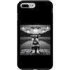 Miniature Schnauzer Puppy Lover PS Custodia per iPhone 7 Plus/8 Plus Divertente astronave aliena in miniatura Schnauzer Selfie UFO