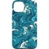 PM-Artistic Custodia per iPhone 13 Sea Ocean Waves Pattern senza bordi Design 9