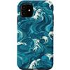 PM-Artistic Custodia per iPhone 11 Sea Ocean Waves Pattern senza bordi Design 9