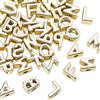 SOFPLATE 50 pz Perline Acriliche A Forma di Lettera Perline Dorate A Forma di Lettera Stili Casuali Distanziatori In Plastica Opachi Lisci e Lucidi per La Creazione di Gioielli Accessori Fai Da Te Por