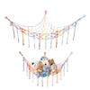 jinminamz Porta Peluche da Appendere Rete Portagiochi, Amaca Portaoggetti per Giocattoli, Scaffale Portagiochi Rete di Immagazzinaggio Amaca, Boho Angolo da Appendere per la Cameretta Dei Bambini(Colorato)