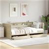 IKAYAA Struttura Letto con Cassetti Divano Letto con Cassetti Letto Singolo con Contenitore Struttura Letto con Telaio a Doghe in Legno-Rovere sonoma-100 x 200 cm