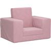 vidaXL Divano per Bambini Rosa in Morbido Peluche, Mini Divano, Poltrona per Bambini, Poltrona, Divano per Piccoli, Divano, Poltrona per Piccoli