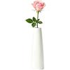 Upstore Vaso in ceramica bianca, alto e stretto, a collo stretto, decorativo, per fiori a stelo singolo, erba della pampa essiccata, decorazione per la casa, centrotavola per matrimoni, scrivania da ufficio