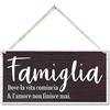 CARISPIBET Famiglia cartelli decorazione casa targa soggiorno da appendere targa muro cartello decorativi 15 x 30 cm
