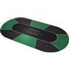 Mon Tapis de Jeux Tappeto da Poker ovale Texas Holdem verde 160 x 80 cm 8 posti Fabbricazione