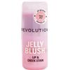 Makeup Revolution Jelly Blush Stick Lip And Cheek Stain Balsamo labbra-guance, Peach Orange