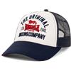 Lonsdale Berretto Larne Ecru/Rosso scuro/Navy One Size, Blu marino
