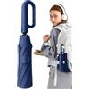 Genérico Ombrello pieghevole automatico, ombrello automatico, ombrello automatico, griglia antivento con protezione UV e manico a moschettone - ombrello portatile compatto, paraacqua pieghevole per