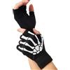 IYWISH Guanti da scheletro per donne uomini adulti Halloween guanti scheletro senza dita teschio guanti gotici bagliore nel buio lupo artiglio Halloween costume guanti diavolo strega fantasma osso touch
