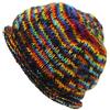 LOUDelephant Tintura calda fatta a mano dell'arcobaleno di inverno del cappello del beanie della lana lavorata, Sd Nero Arcobaleno, Taglia unica