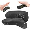 Generico 2 Paia Di Solette Con Supporto Plantare, Soletta Con Cuscinetto Massaggiante Magnetico Per L' Plantare, Per Piedi Piatti, Iperpronazione, Camminata E Corsa, Uomo Donna