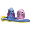 Clementoni Disney Baby - Stitch & Angel Surf Galleggiante, Gioco Bagnetto Bambini 6+ Mesi, Gomma Morbida Senza Fori Antimuffa, con Elica Girevole, 17627