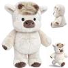 HBSFBH Mucca Morbido Peluche, Peluche Highland Cow, Peluche Che Corre, Running Cow Plush, Peluche Che Corre Cartoon, Bambola Da Vitello Che C0rre, P-eluche Vitello C0rsa, Regalo per Fan e Famiglia (E)