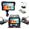 CAMECHO [2026 CARPLAY] CAMECHO 5 pollici Touchscreen wireless Carplay Moto con Bluetooth, GPS Moto Auto con CarPlay wireless Android Auto IP68 Impermeabile Monitor universale con regolazione EQ per moto 12V