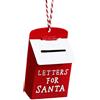 Generico Ornamento natalizio per cassetta postale in ferro, ornamenti natalizi in ferro Cassetta postale creativa in metallo,Lettere a Babbo Natale Cassetta postale | Decorazioni per l'albero di Natale della p