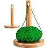Qiwieod Porta Gomitoli per Uncinetto | Organizzatore Legno Smontabile con Foro Portatile,per Filato per Maglia,per Lavori a Maglia, Artigianato, Cucito, Conservazione Lana, Casa e Natale