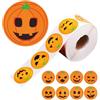Bvizyelck Halloween Adesivi, 500PCS Adesivi Di Zucca Di Halloween, Adesivi Zucca Per Album Di Ritagli, Rotolo Di Adesivi Sigillanti Autoadesivi Per Halloween, Adesivo Rotolo Di Halloween Per Buste Confezioni