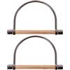 MINAOLULUS Manici per Borsa in Metallo Neri 2 Pezzi per Fai da Te | Legno e Metallo, per Home Use e Making Handbags, Accessori Pratici dal Design Creativo