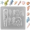 Generico Stampini per Decorazioni Unghie - Stampo Decorativo per Manicure,Forme Tema Marino 3D in Silicone per Creazione Gioielli Resina Epossidica e Artigianato Decorativi Casa