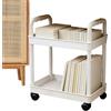 Generico Carrello con Ruote,Scaffale Mobile a 2 Livelli con Ruote | Carrello Utilitario Mobile,Per Cucina Bagno Lavanderia Garage Casa Dispensa Dormitorio Ambiente Di Lavoro