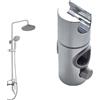 Raypontia 2 supporti per doccia da 25 mm, per asta scorrevole, supporto per doccetta regolabile, supporto per soffione doccia senza foratura, supporto per doccetta, supporto per soffione doccia