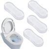 Spizummp Set di 4 cuscinetti in gomma per copriwater - in silicone forte adesivo, paraurti trasparente per sedile WC, kit di ricambio per bidet e coperchio del WC