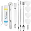 JAXICREY Set di 12 attrezzi per la riparazione del cellulare, spudger, strumento di apertura in metallo, smartphone, riparazione elettronica per smartphone, laptop, tablet Watch