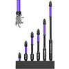 Zceplem Set di Cacciaviti Magnetici, 6 Pezzi Set di Punte Lunghe Magnetiche Forti, Bit per Cacciavite Elettrico Multifunzionale con Base di Stoccaggio per Trapano Avvitatore A Percussione