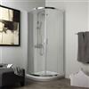 Kiamami Valentina - Box Doccia Stondato 80X80 Cm Cristallo 4Mm Trasparente Semicircolare | Luna