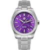TACTICAL FROG San Martin Orologio da uomo SN0144-GS Movimento Automatico 9015 Cristallo Zaffiro 10 Bar Orologio da Immersione per Uomo Quadrante Blu, Mop Viola, 39 mm