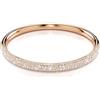 Swarovski Bracciale rigido Meteora, Pavé a neve, Bianco, Placcato color oro rosa