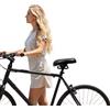 Bazargame Sella larga per bicicletta con larghezza regolabile da 21,9 a 24,6 cm, sella impermeabile in poliuretano con imbottitura confortevole di alta qualità, per uomo e donna, MTB ed e-bike (17,5 x 10 cm)