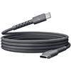 FRESH 'N REBEL Cavo da USB-C a USB-C Cavo intrecciato in silicone da USB-C a USB-C "FlexWave" 3 m, 100 W, grigio tempesta (00231903)