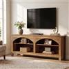 Tribesigns, supporto TV per televisori fino a 70 pollici, mobile TV in stile rustico con ripiani regolabili, mobile porta TV in legno, color marrone