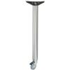 Amig - Gambe in Acciaio con Ruote Girevoli e Freno | Regolazione Altezza 10 mm | Per Tavoli da Scrivania, Ufficio, Cucina | Resistenza 15 kg/gamba, Cromato Opaco, 710 x 60 x 1,2 mm, Lega di Acciaio