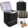 Generico Borsa Organizer Smalti per Smalto, Borsa da Viaggio per Smalti per 30 Flaconi, Porta Smalto Dal Design a Doppio Strato,Valigetta Trucchi Beauty Case Manicure Valigetta per Unghie Organizzatore Trucchi