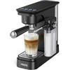 Princess Macchina per Espresso con Contenitore Latte, Pompa da 20 Bar, Serbatoio da 0,8 L, Preparazione Simultanea di 2 Tazze, Vaschetta Rimovibile, Spegnimento Automatico, 01.249422.01.001