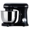 PRIXTON Frullatore Impastatrice KR250 per Pasticceria, Potenza 1500 W, 10 velocità, Ciotola Acciaio Inox da 5 litri, 3 accessori, Coperchio Trasparente (Nero)