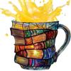 Generico Painted Book Mug | Books Stack Shaped Coffee Cup | Tazza di Libri Dipinti | Novelty Coffee Mugs 3D Painted Books | Tazza da Scaffale per Biblioteca per Gli Amanti della Letteratura