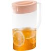 Tuxxjzm Caraffa per succo con coperchio, 1,5/2 l, brocca per acqua, caraffa per frigorifero, dispenser per succhi di frutta, brocca in plastica, brocca per gelato, brocca per acqua, teiera con manico per