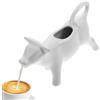 Moreeulsi Brocca a forma di mucca, a forma di mucca, in ceramica resistente al calore, carina, bianca, per picnic, lattiera, lattiera, lattiera, lattiera, brocca per latte, brocca in porcellana, 13,5