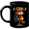Generico Mug Divertente Con Pollo F-Caw-F | Cup Da Caffè Con Pollo F-Caw-F Da 350 Ml | Tazze Da Tè Sarcastiche Con Gallo Di Natale | Novità Tazze Urlanti Con Gallo, Regalo Per Colleghi E Amici