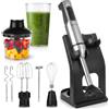 LEHMANN Set Frullatore a Immersione Multifunzione 6 in 1 con Supporto, 2000 W, 12 Velocità e Turbo, 7 Accessori, Bicchiere 800 ml e Tritatutto 600 ml, Display con Velocità visibile, senza BPA