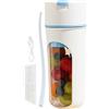 Generico Shaker Bottle Frullatore Elettrico - Frullatore per Frutta e Bevande | Bottiglia d'Acqua Multifunzione da 480 ml con Cannuccia per Sport Viaggi Escursioni Casa Succhi Frutta e Preparazione Pasti