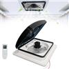 GZGHRZQS Ventilatore da Tetto per Soffitto Roulotte con Dimensioni del foro: 40 × 40 cm, 12V, 10 Velocità, Silenzioso, per Caravan, Camper e Veicoli Ricreazionali, Facile da Installare (Senza luci a LED)