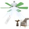 Générique Ventilatori Da Soffitto Con E Telecomando,Ventilatori Da Soffitto Con A LED - Ventilatore Da Soffitto Silenzioso | Ventilatore A Soffitto A Presa E27/ E26, 3 Velocità, Con