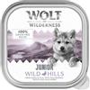 Wolf of Wilderness JUNIOR Duo-Protein 6 / 24 x 150 g umido cane - 6 x 150 g Wild Hills - Anatra & Vitello