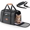 Morpilot Trasportino Gatti Omologato per Aereo, Borsa da Viaggio per Animali Morbida 42×28×28 cm, Trasportino per Cabina con Ventilazione su 4 Lati in Rete, per Gatti e Cuccioli fino a 6,8 kg
